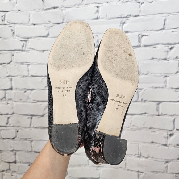 SJP Python Print Leather Pumps - Picture 7 of 7